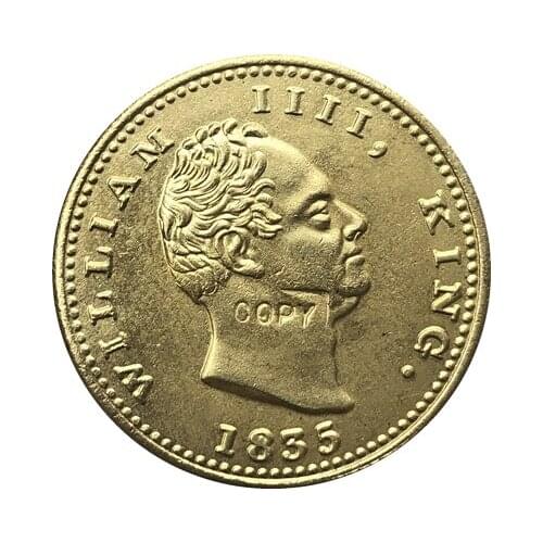 India-British 1 Mohur-William IV 1835 copy coins 24mm