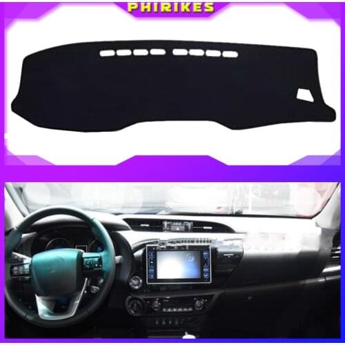 Car Dashboard Cover For Toyota Hilux SR5 4x4 REVO Hi-Rider 2015 2016 2017 2018 Pad Carpet Dashmat Sun Shade Pad Auto Car Styling