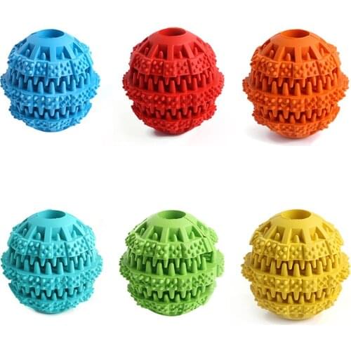 Soft Pet Dog Toys Funny Interactive Elasticity Balls Chew Toy Dogs Tooth Clean Food Extra-tough Rubber Snack Ball Pets Products
