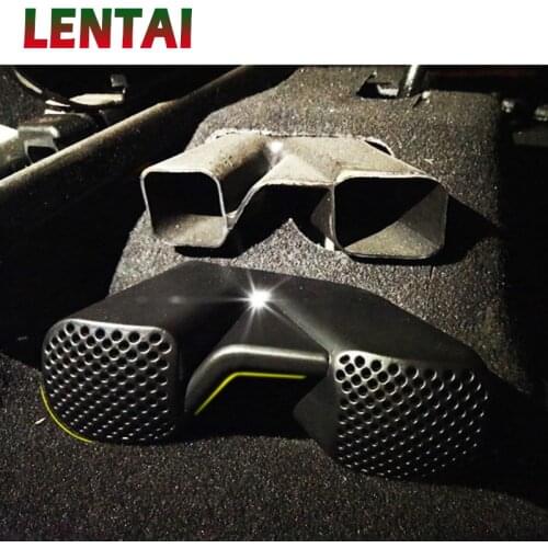 OVERE 2pcs Under Seat Air Conditioner Air Outlet Duct Vent Protective Cover Grill For 2016 2017 2018 Renault Koleos MK2 Kadjar