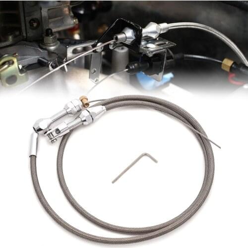Suitable for LS engine 36-inch stainless steel braided throttle cable kit, compatible with 4.8L 5.3L 5.7L 6.0L