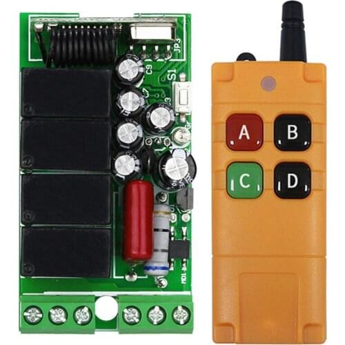 Ndustrial Sector AC110V 220V 4CH RF Wireless Remote Control Switch Radio Receiver With 20M-2000M Long Distance Remote controller