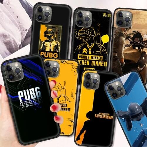 PUBG Game Silicone Coque for iPhone 11 12 Pro MAX Luxury Case for Apple XR X XS MAX 8 7 6 6S Plus Soft Coque Shell
