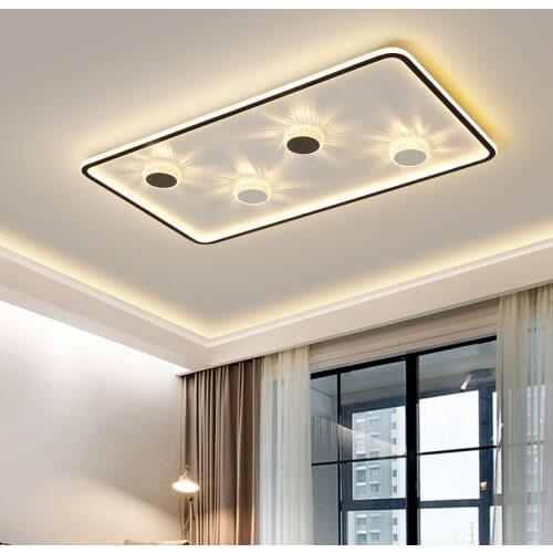 Modern Minimalist Led Ceiling Lights For Living Room Bedroom Round Square Wrought Iron Acrylic Indoor Lighting Decorative Lamps