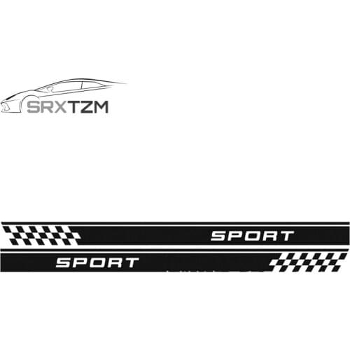 SRXTZM Sport Auto Door Side Skirt Stripes Racing Style Car Sticker For BMW MINI Cooper S Countryman R60 Paceman R61 F55 F56 R50