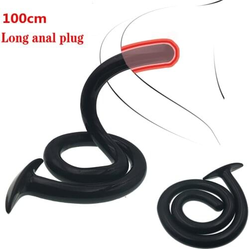 100CM Super Long Dildo Soft Anal Plug Buttplug Prostate Massage Anus Expander Sex Toy For Women Men Gay G-spot Stimulator SM Toy