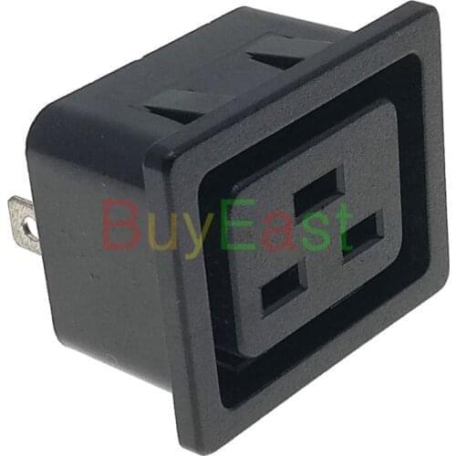 Pack 5) IEC C19 Female Panel Mount Industrial Inlet Power Socket AC250V 16A
