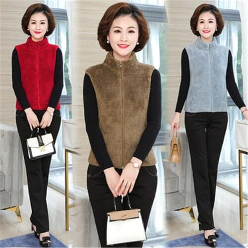 New Fleece Women Vests Autumn Winter Korean Plus size Sleeveless Jackets Ladies Fashion Zipper Casual Waistcoat Female plus 4XL
