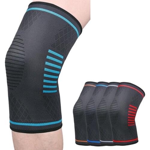 1PC Silicone Knee Brace Support Protection Work For Arthritis Elastic Knee Joints Pads Volleyball Basketball Fishing Gym Sports