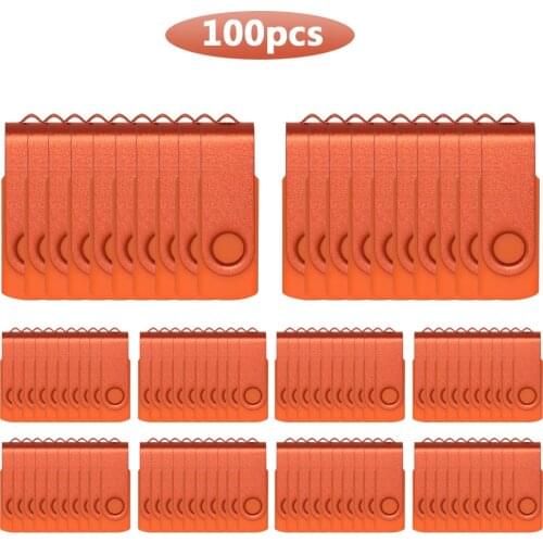 128MB Flash Drive Bulk Pack of 100 Thumb Drives Value Small Capacity 128 MB USB 2.0 Memory Stick Swivel Pendrive Jump Drive
