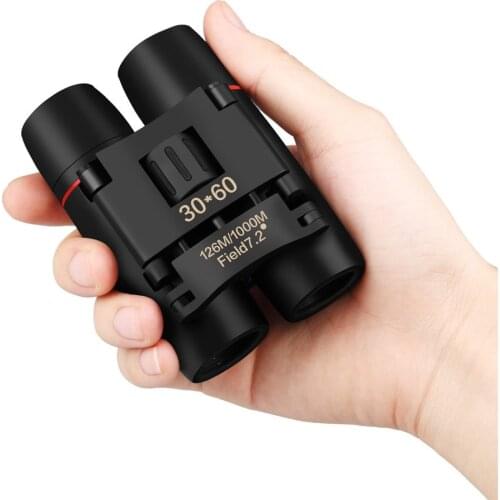 Zoom Telescope 30x60 Folding Binoculars with Low Light Night Vision for Outdoor Bird Watching Travelling Hunting Camping 2019