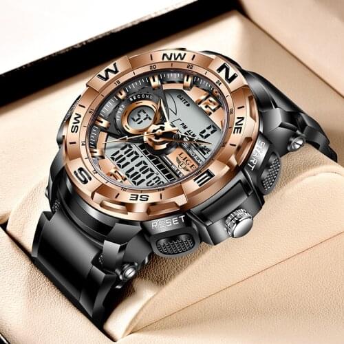 Relogio Masculino 2021 LIGE Sport Watch Men Top Brand Luxury Military Digital Watch Casual Waterproof Chronograph Quartz Clocks