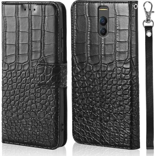 PU Leather Flip Wallet Case For Meizu M6 Note Cover Case Crocodile skin For Meizu note6 note Six Magnetic Stand Cases