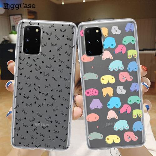 INS funny Boobs Art sketch Protection Soft Phone Case For Samsung Galaxy A52 A02 A12 A32 A42 A72 4G 5G Clear Soft Silicone Cover