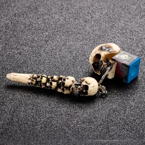 Billiard Chalk Holder Pool Snooker Chalk Carrying with Chalk Cover Skull Multifunction Chalk Holder Billiard Accessories