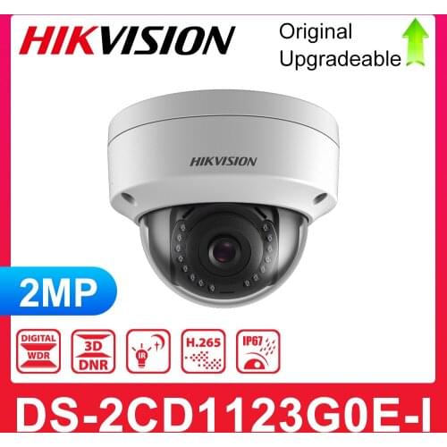 Hik DS-2CD1123G0E-I Original English Version 2MP 1080P Outdoor IP Camera Support P2P Hik-Connect APP Upgrade PoE Plastic