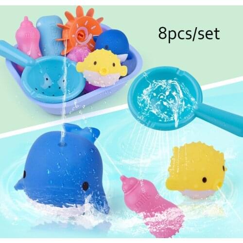Baby Shower Bath Toys cute cartoon Watering Toy Baby Bathing Water Spraying Tool parent-child interactive shower water toy kit