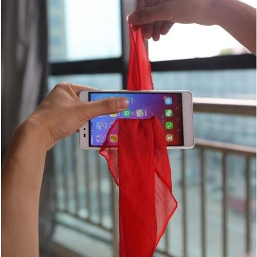Hot Sale Magic Tricks Silk Through Phone Close Up Magic Easy To Do for Professional Magician Gimmick with Teaching Video Funny