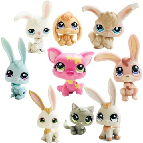 Doll PET Shop Cute Long ears Rabbit Lovely pig doll Tortoise toys dolls Collection Figure For Girl Children toy