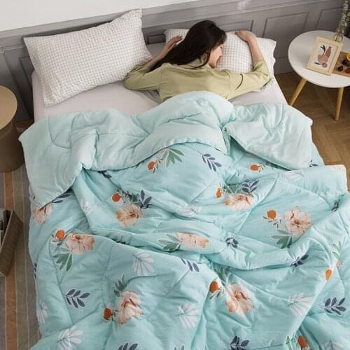 Summer cool quilt double air conditioner washed cotton quilt student single summer dormitory spring and autumn thin summer quilt
