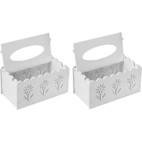 HOT-Tissue Boxes Multifunctional Tissue Paper Box Decorative Napkin Holder Storage Container Organizador