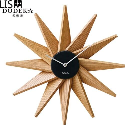 Nordic Design Wall Clock Living Room Modern Art Vintage Wood Creative Personality Decoration Shabby Chic Reloj De Pared Vintage
