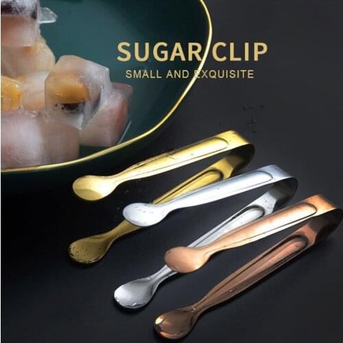 Non-slip Stainless Steel Mini Food Tongs, Small Tongs, Coffee Cube Sugar Tongs For Barbecue Kitchen Accessories