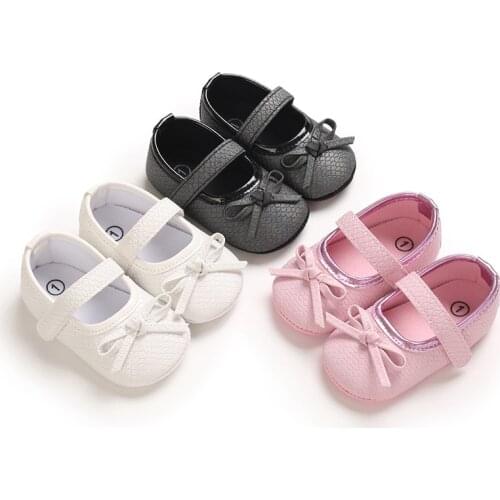 Newborn Infant Baby Girls Shoes Toddler Kids Princess Crib Shoes Soft Sole Anti-slip Sneaker First Walkers