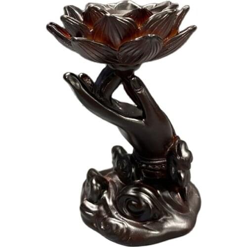 Wholesale Natural Crystal Ball Buddhas-Hand Shape Stand BaseHome Decoration