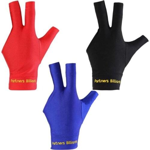 Billiards Three Fingers Glove Special High Grade Fingerless Billiard Gloves High Quality Sports Equipment Free Size