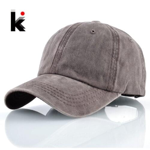 Washed Denim Dad Hats For Men Women Solid Snapback Baseball Caps Outdoor Cotton Sport Casquette Homme Spring Summer Bone Gorras