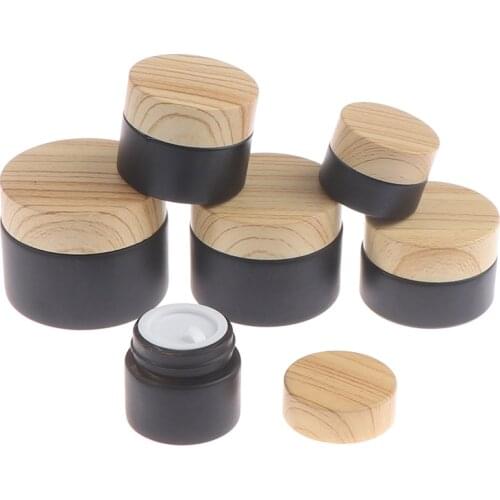 5g-50g Mini Glass Empty Jar Pots Cosmetic Makeup Inner Lid Face Cream Lip Balm Container My Refillable Bottles