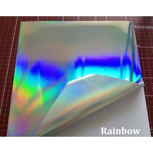 Size A4 Holographic Rainbow Glossy Self Adhesive Vinyl Film Label Sticker For Scrapbooking Paper Craft 10/30/50 You Pick