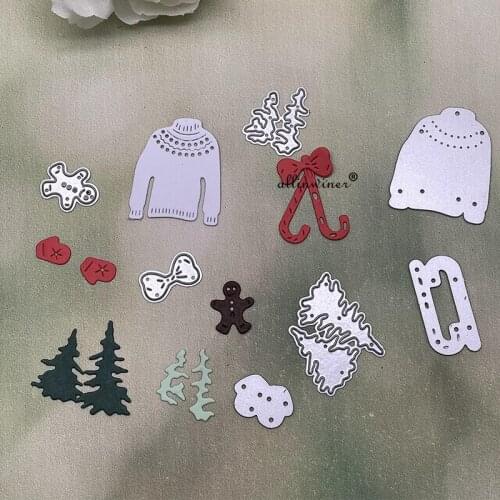Christmas sweater cane DIY Craft Metal Cutting Die Scrapbook Embossed Paper Card Album Craft Template Stencil Dies