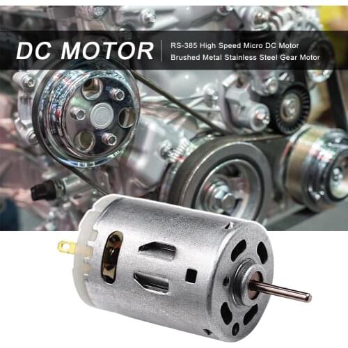 RS-385 High Speed Micro DC Motor Brushed Metal Stainless Steel Gear Motor