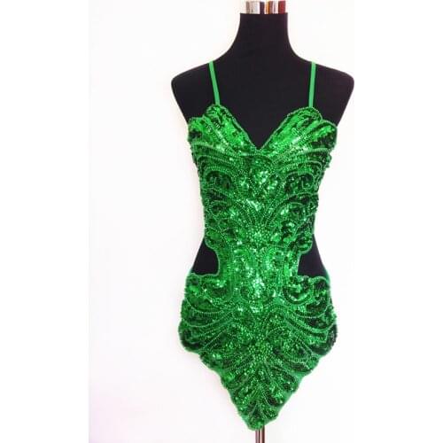 Studio art photography stage sexy sequin beading butterfly bellyband hollowed halter backless lace-up belly dance dress set