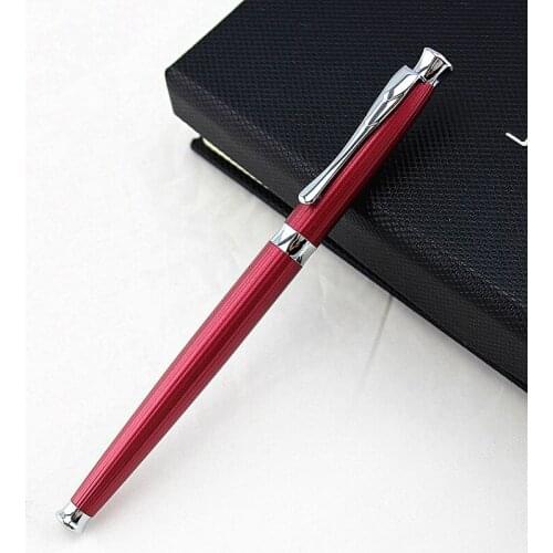 Luxury Metal Business Roller ball pen High Quality Ballpoint Pens for School Office Writing Gift Stationery Flannel bag select