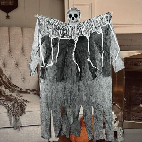 Halloween Skull Skeleton Home Bedroom Intimidating Child Decor Hanging Ghost Props For Haunted House Halloween Party Supplies