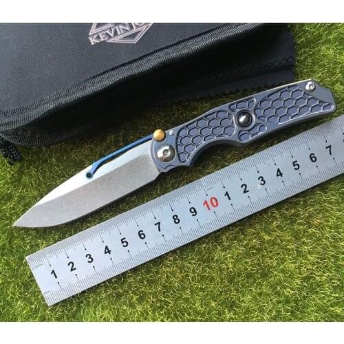 Kevin john Tilock folding knife m390 blade titanium handle utility camping hunting survival pocket Kitchen fruit knives EDC tool