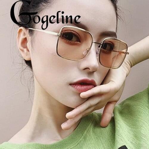 Square sunglasses women men 2020 small rectangle sun glasses for female male summer style female uv400 pink brown metal frame