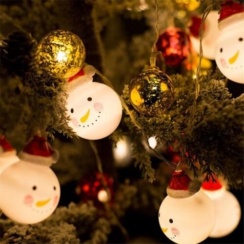 3M 20LEDs Snowman Led Fairy String Lights Santa Christmas Strings Home Garden Indoor Party Wedding Xmas Decoration Lighting Lamp
