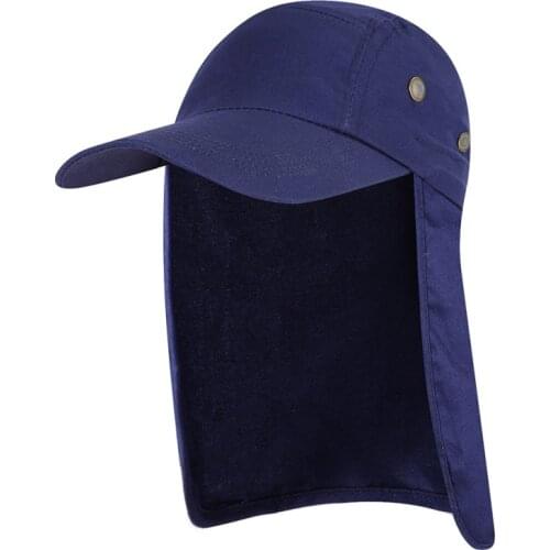 Unisex Fishing Hat Sun Visor Cap Hat Outdoor UPF 50 Sun Protection with Removable Ear Neck Flap Cover for Hiking camping cycling