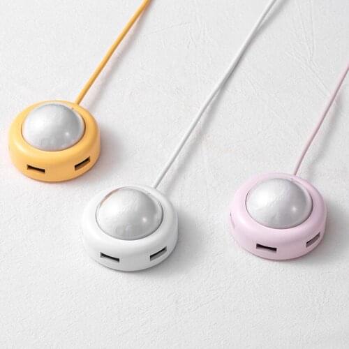 USB C Hub 4 Ports USB Type C to USB 3.0 Hub Adapter with LED Night Light, 2 Modes, Type C to USB Adapter Splitter