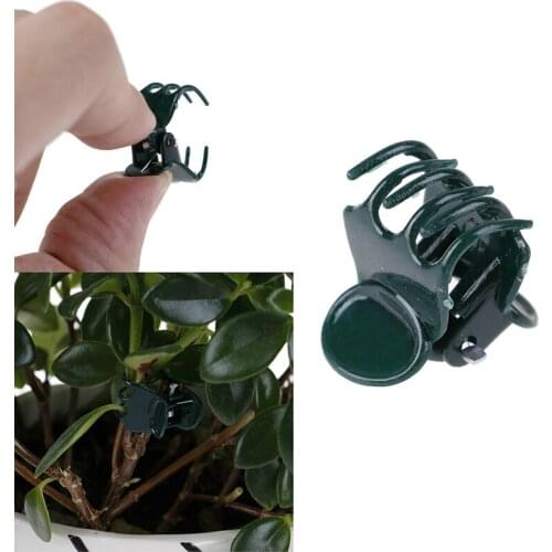 100pcs Reusable Plastic Plant Support Clips clamps For Plants Hanging Vine Garden Greenhouse Vegetables Tomatoes Clips