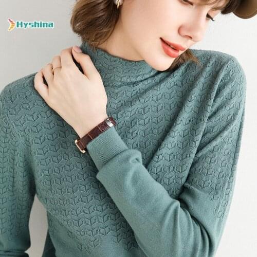 Womens Half High Collar Sweater New Style Pullover Bottoming Sweater