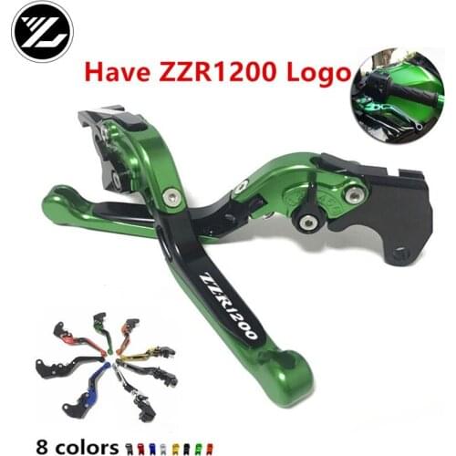ZZR1200)logo For kawasaki ZZR1200 2002-2005 2003 2004 2005 CNC Motorcycle Accessories Adjustable Brake Clutch Levers