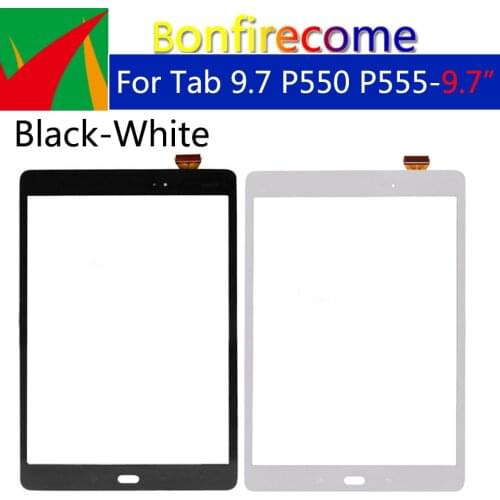 10Pcs\Lot For Samsung Tab 9.7 P550 P555 Touch Screen Digitizer Assembly Front Outer Glass Replacement