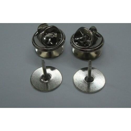 1000pcs METAL HAT PIN BACK With Big lapel pins 10mm Butterfly Button Clasp brooch back Clutch Lapel Scatter Pin Silver gold