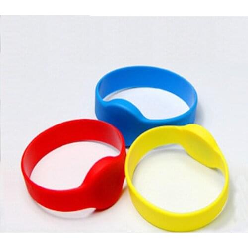 1000pcs T5577 Chip Waterproof Silicone 125KHz RFID Wristband colorful