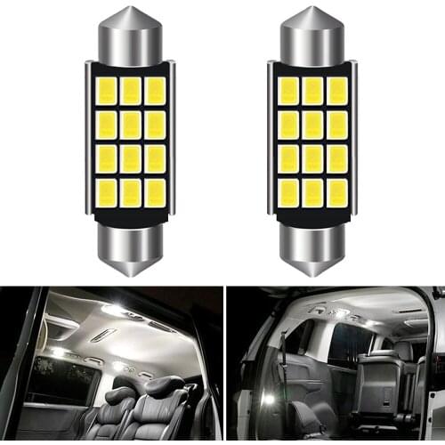 2x 36mm 31mm 42mm 39mm LED Festoon Car Interior Light Lamp C5W Trunk Dome Map Bulb White For Mazda 2 3 5 6 2012 2013 2014 2015